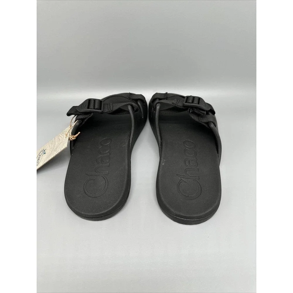 Chaco Chillos Slide Black/Black Comfort Sandal JCH107089 Men's US Sz 12‎